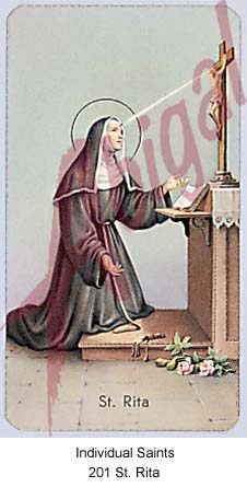 Individual Saints - Card # 201 - St. Rita